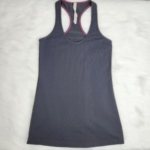 Lululemon Cool Racerback tank light soot, solid grey size 6